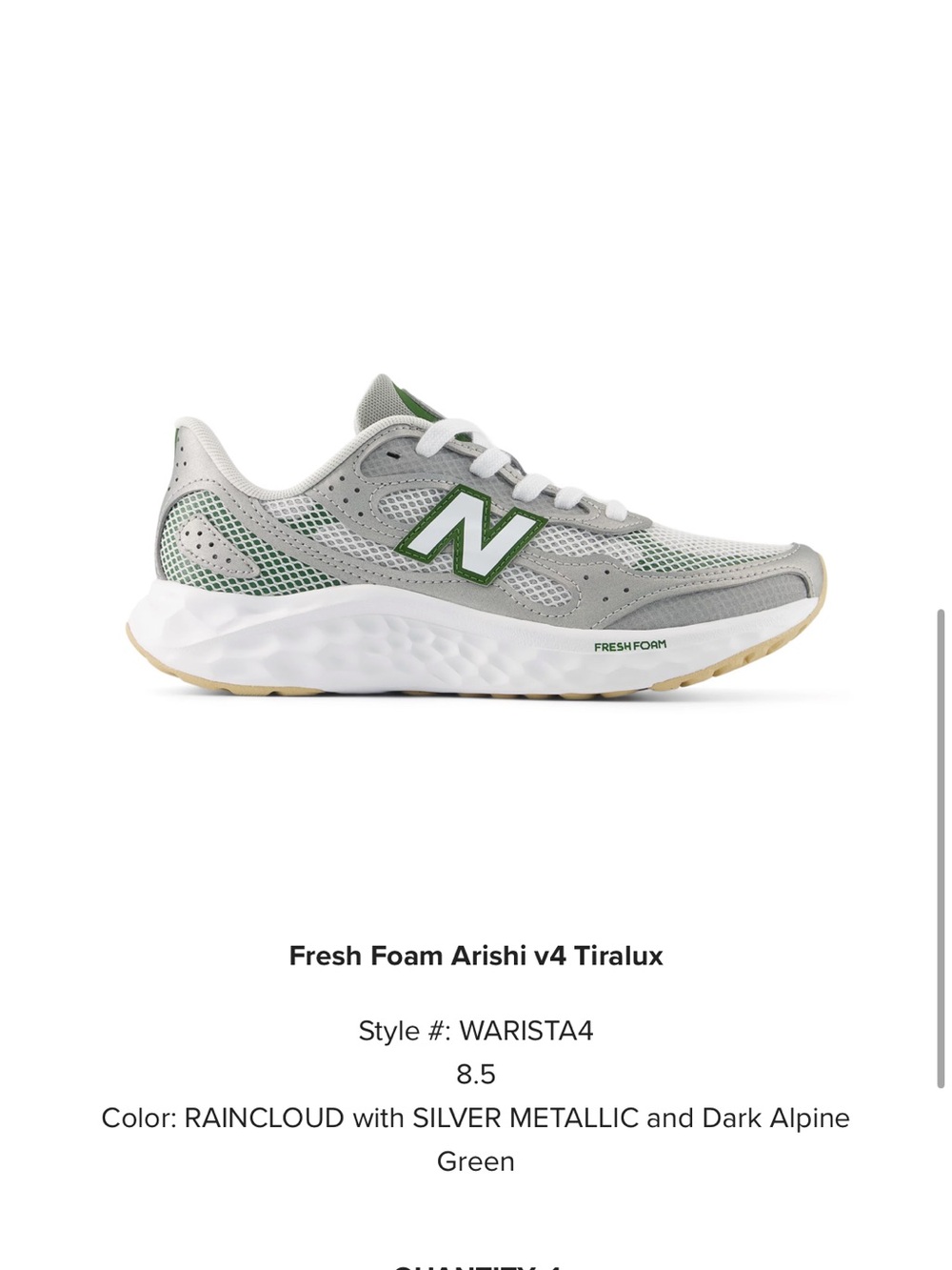 Fresh Foam Arishi v4 Tiralux